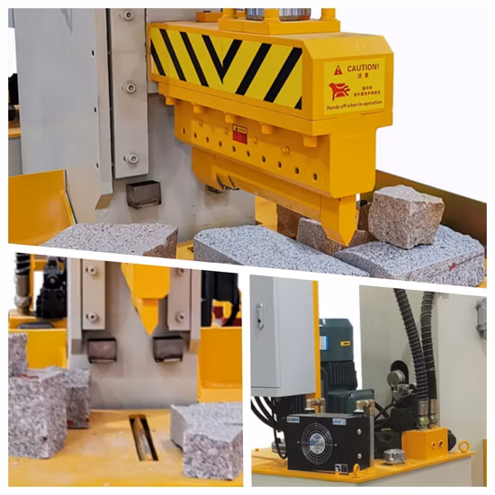 CE Certificate 70t Hydraulic Natural Face Cobble Stone Splitting Machine