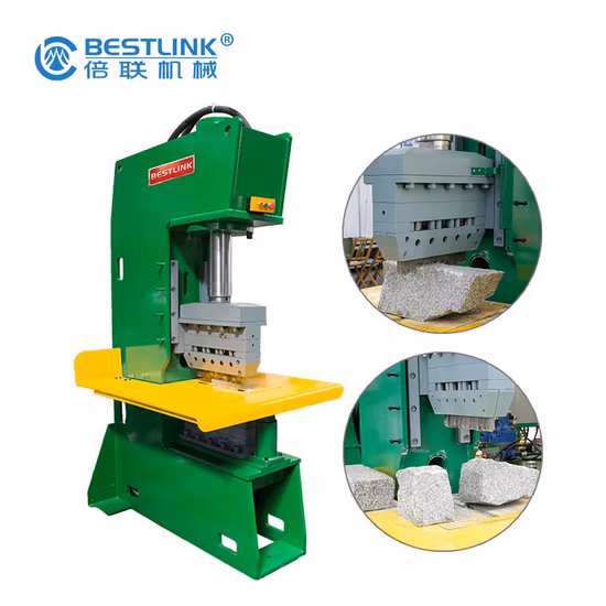 Bestlink Factory Price Stone Splitter Guillotine Hydraulic Stone Splitting Cutting Machine for Curb Kerb Stone Marble Granite Paving Stone Wall Stone